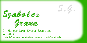 szabolcs grama business card